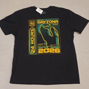 2026 Rolex 24 Track Outline T-Shirt Daytona Men's Size XL Black Pit Shop IMSA